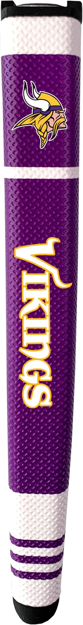 Team Golf NFL Minnesota Vikings Golf Putter Grip Golf Putter Grip with Removable Gel Top Ball Marker, Durable Wide Grip & Easy to Control