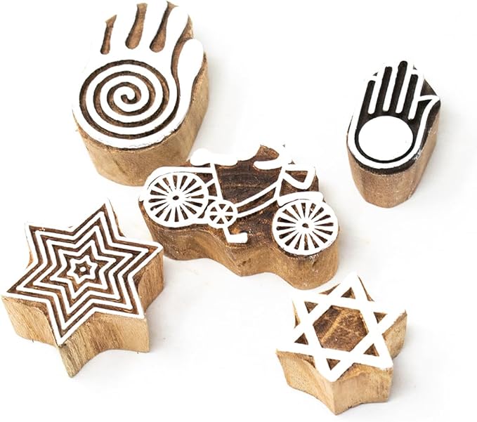 Hashcart Wooden Stamp Block, Printing Stamp Design Set | Block by Hashcart