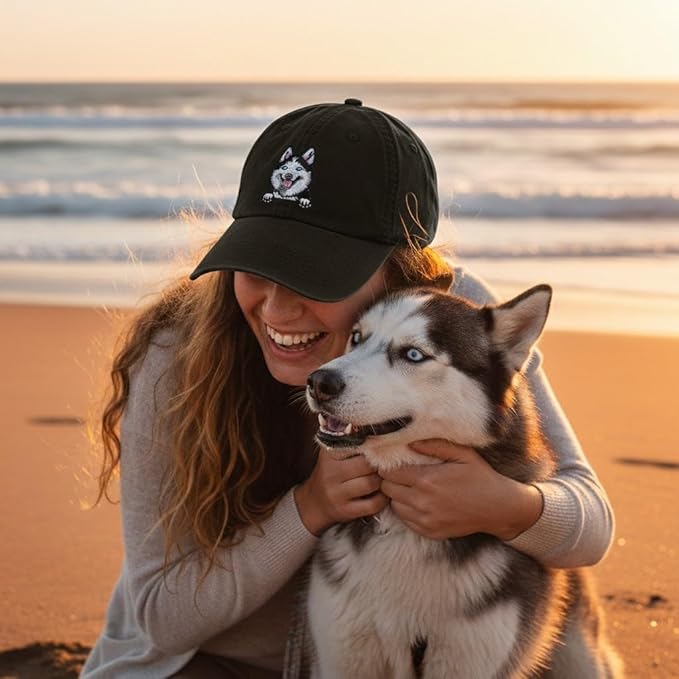 Pet Dog Lover Gifts,Embroidered Dog Baseball Hats for Men Women Dad Mom