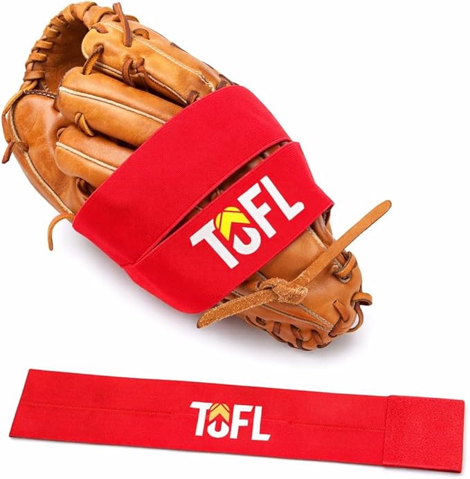 TOFL Baseball Glove Wrap Band for Mitt Shaping | Elastic Strap with Adjustable Closure for Pocket Forming & Storage | Youth & Adult Softball Mitt Care Accessory (Color & Quantity Options)