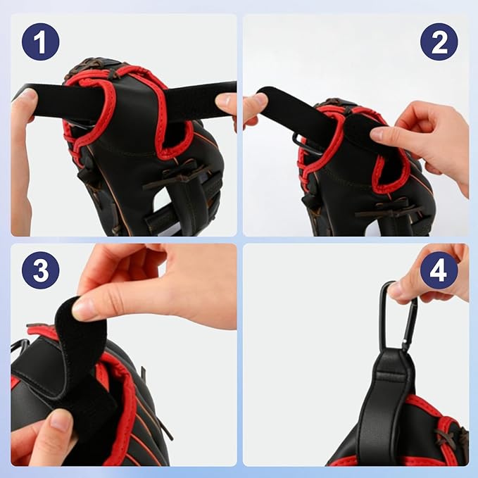 Adjustable Baseball Glove Clip 2 Pcs Premium Holder for Bag with Hanging Loops Sports Training Gear Protection Accessory Strap Travel Accessories for Drying Baseball Glove Accessories Coach Gifts