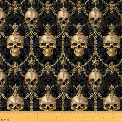 jejeloiu Happy Halloween Fabric by The Yard 1 Yard Ghost Pattern Fabric