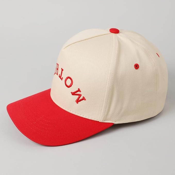 MIRMARU Two-Tone Vintage Canvas Trucker Hats for Men & Women, Adjustable Size Baseball Caps with Trendy Embroidered Design