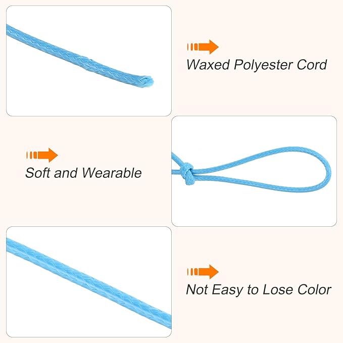 MECCANIXITY Waxed Cord 2.5mm Waxed Polyester Cord 87 Yard Wax String - Image 3