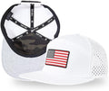 UVCoolix™ Cooling Sweatband Flat Bill Golf Baseball Cap,Breathable Sun Protection,Water-Resistant Snapback Performance Hat