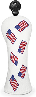 Golf Club Head Covers for Men Women, PU Leather Golf Headcover for Driver Fairway Wood and Hybrid, Funny Golf Accessories