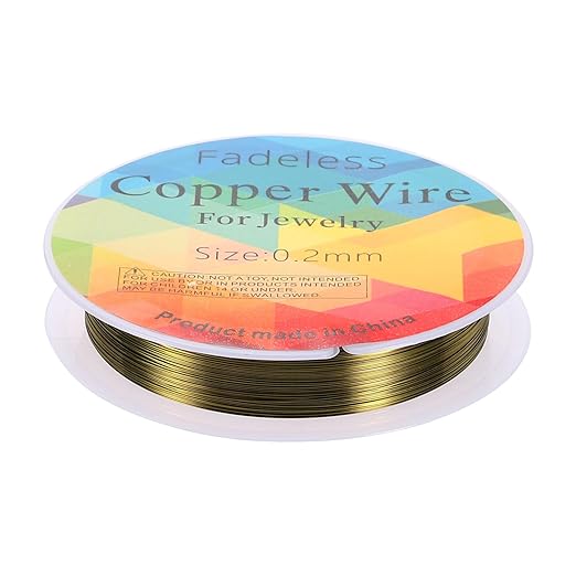 HARFINGTON 82ft Jewelry Wire, 32 Gauge Brass Craft Soft Metal Tarnish Resistant by HARFINGTON