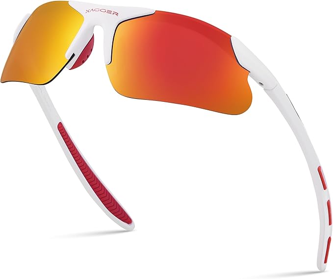 Xagger Kids Youth Polarized Sports Sunglasses for Boys Girls Baseball Softball Glasses TR90 Frame