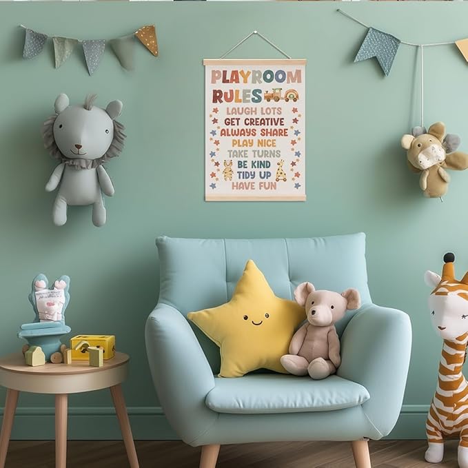 Playroom Decor Boho Poster Hanger, Nursery Decor Play Room Wall Decoration - Image 4