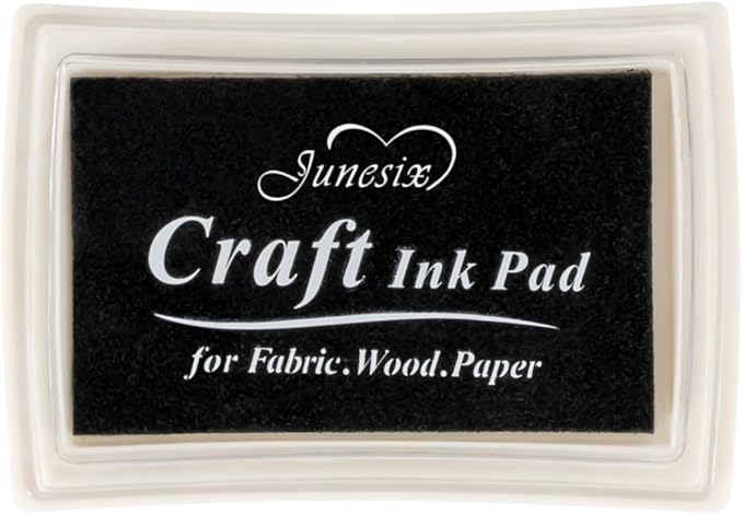 Black Ink Pad Finger Washable Kids Stamp Ink Pad by Ancwzoz