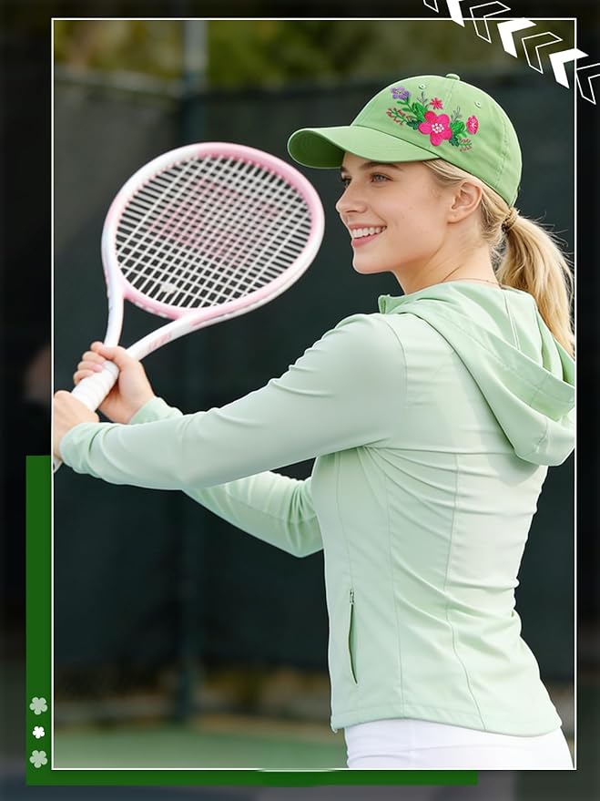 Biggun Trendy Embroidered Baseball Cap for Girls Women Men - Adjustable Soft Breathable Hats for Casual Wear