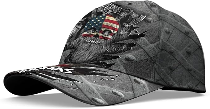 Baseball Cap for Men Women, Skull Cap for Men, Skeleton Gothic Horror Adjustable Strap Sports Soft Caps Outdoor