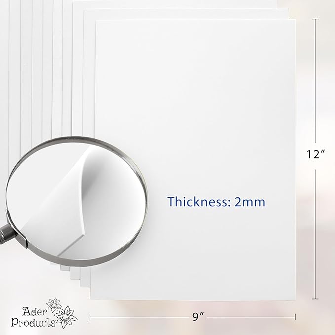 White EVA Foam Sheets for Crafts, 15 Pack, 9 x 12 Inch, 2mm Thickness – Ideal - Image 2