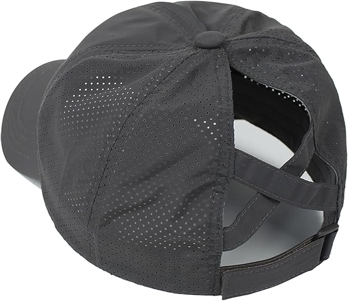 HGGE Womens Criss Cross Ponytail Baseball Cap Adjustable High Messy Bun Ponycap Quick Drying Hat