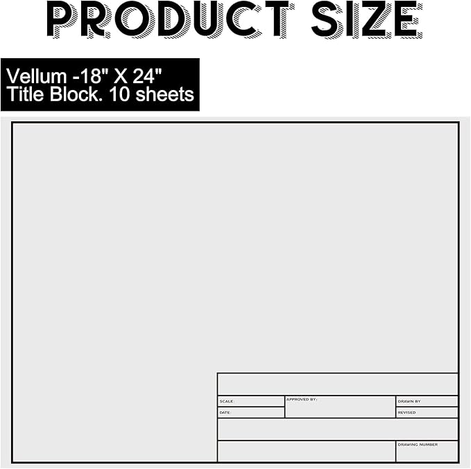 Geyee 10 Sheets Architectural Vellum Paper Translucent White Vellum Sheets - Image 2