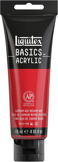 Liquitex BASICS Acrylic Paint, 118ml Tube, Cadmium Red Medium Hue by Liquitex