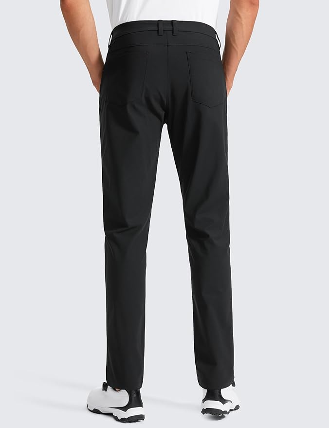 CRZ YOGA All Day Comfy 5-Pocket Golf Pants for Men - 28"/30"/32"/34" Quick Dry Lightweight Casual Work Stretch Trousers