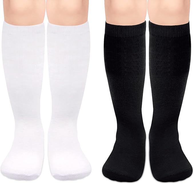 Sarfel Kids Soccer Socks Toddler Soccer Socks Girls Boys Soccer Socks Kids Tube Socks with Stripes Toddler Knee High Socks