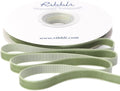 Ribbli Sage Green Velvet Ribbon 3/8 Inches Continuous10 Yard Spool Green by Ribbli