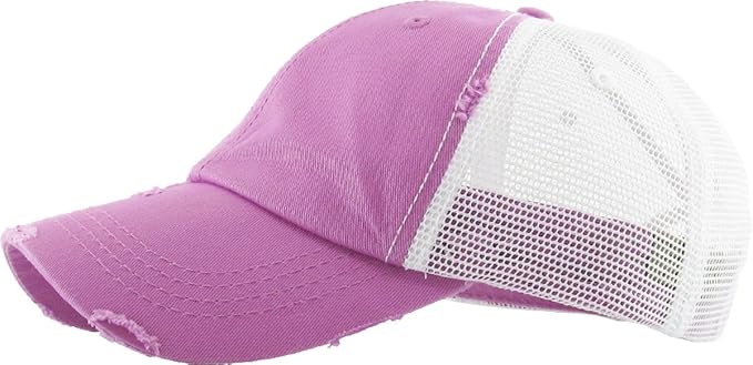 Classic Plain Ponytail Messy High Bun Headwear Adjustable Cotton Trucker Mesh Glitter Hat Baseball Cap