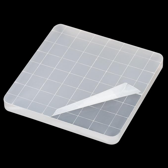 PATIKIL 3" x 3" Acrylic Stamp Block, 2 Pack Clear Stamping Block - Image 5