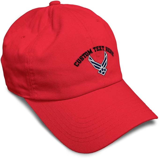 Speedy Pros Soft Baseball Hat Embroidered Dad Hat Air Force Emblem Embroidery Men & Ladies Baseball Cap Cotton