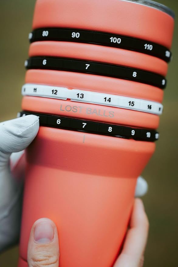 Tally Tumbler Golf Stainless Steel Cup with Score Keeping Counter, 30 oz Double Wall Insulated Tumbler with Leak Proof Lid (Cart Path Coral)