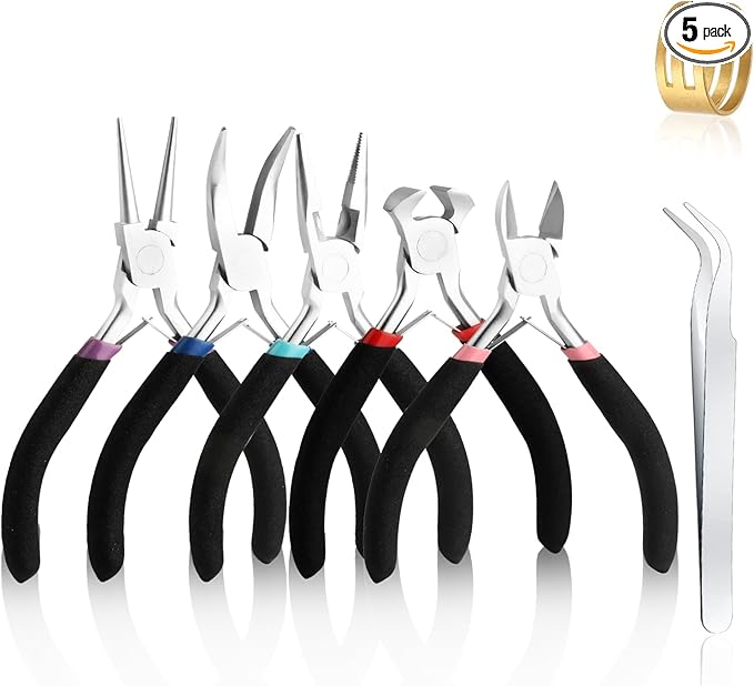 5 Pcs Jewelry Making Pliers Tools by MUZHUPGUZ
