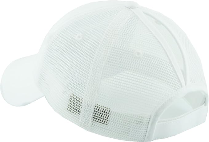 Classic Plain Ponytail Messy High Bun Headwear Adjustable Cotton Trucker Mesh Glitter Hat Baseball Cap