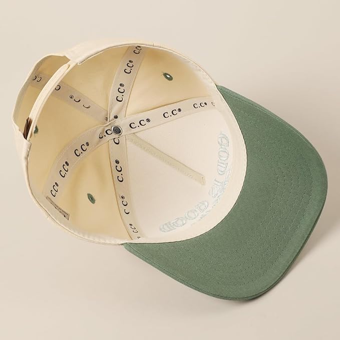 MIRMARU Two-Tone Vintage Canvas Trucker Hats for Men & Women, Adjustable Size Baseball Caps with Trendy Embroidered Design