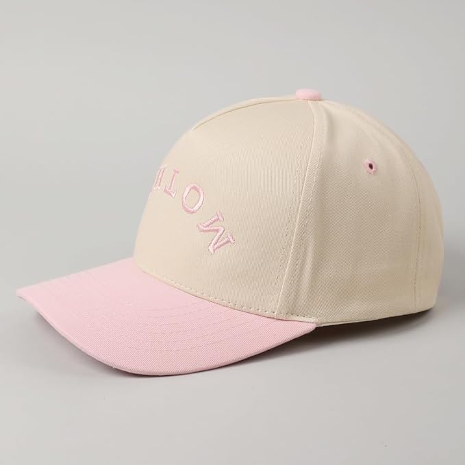 MIRMARU Two-Tone Vintage Canvas Trucker Hats for Men & Women, Adjustable Size Baseball Caps with Trendy Embroidered Design