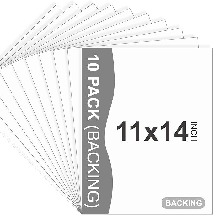 Somime 10 Pack Backing Boards, 11x14 Uncut White Mats Matboards, Acid-Free by SOMIME