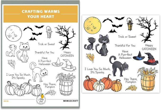Halloween Clear Silicone stampReusable Stamp by YIXUAN