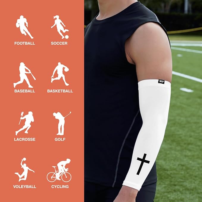 Faith Cross White and Black Arm Sleeve