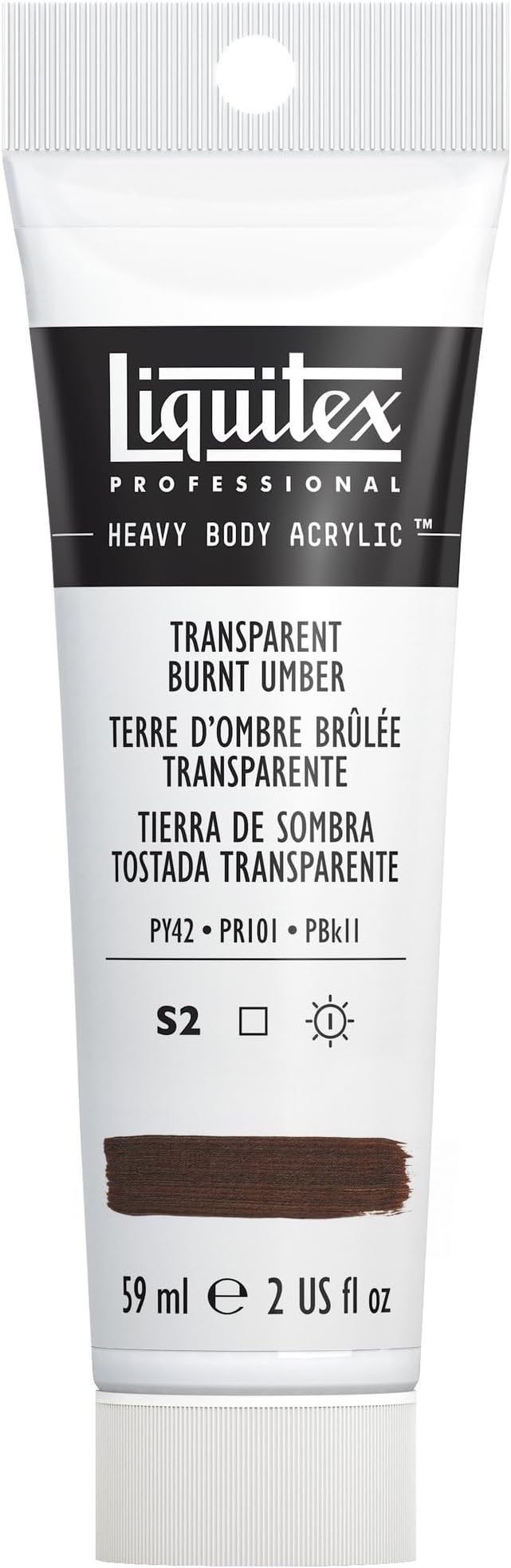 Liquitex Professional Heavy Body Acrylic Paint, 2-oz Tube, Transparent Burnt by Liquitex