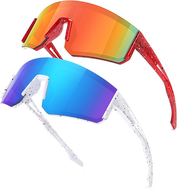 SEKKAF Youth Baseball Sunglasses for Boys Girls Age 6-12 Softball Cycling Sports Sunglasses for Kids Lightweight Frame