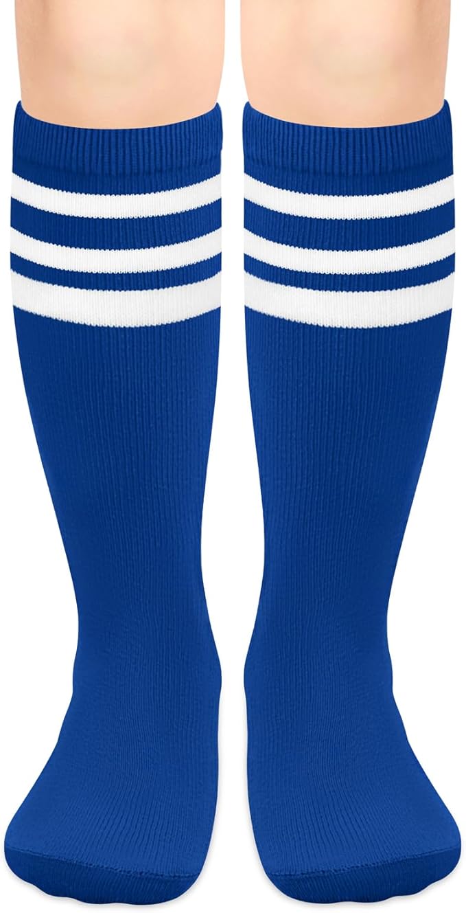 Olreco 1 Pack Toddler Kids Youth Soccer Socks Girls Boys Baseball Socks Youth Knee High Softball Football Accessories Cotton