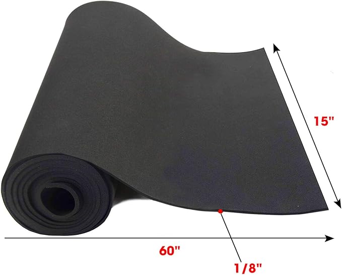 Dualplex Neoprene Sponge Foam Rubber Sheet Roll, 15 X 60 Inch X 1/8" Thick - Image 3