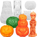 4Pcs Halloween Ghost Candle Silicone Molds Set, DIY 3D Halloween Pumpkin Skull by TOPYS