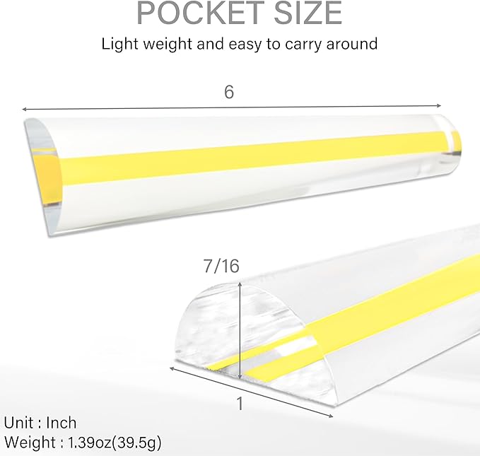 MAGDEPO 2X Bar Magnifying Ruler 6" - Image 2