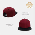 CHOK.LIDS Flat Bill Visor Classic Snapback Hat Blank Adjustable Brim High Top End Trendy Color Style Plain Tone Baseball Cap