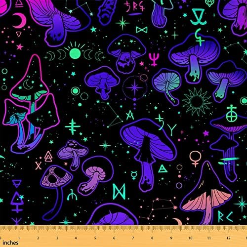 jejeloiu Mushroom Fabric by The Yard Soft 5 Yards