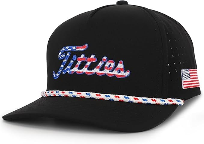Curves & Clubs Titties Golf Hat - Funny Golf Hat, Titties Hat - Funny American Hat - One-Size-Fits-All - Men's Gifts