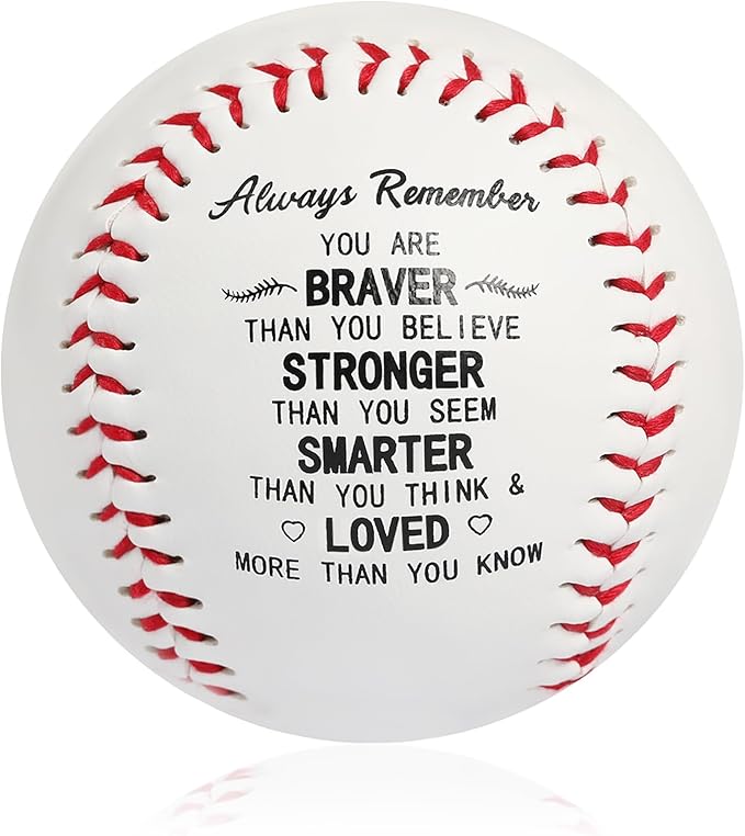 Religious Baseball Gifts for Men, Birthday Baptism First Communion Confirmation Personalized Inspirational Bible Verse Baseball for Godson Son Grandson, Easter Basket Stuffers Gifts