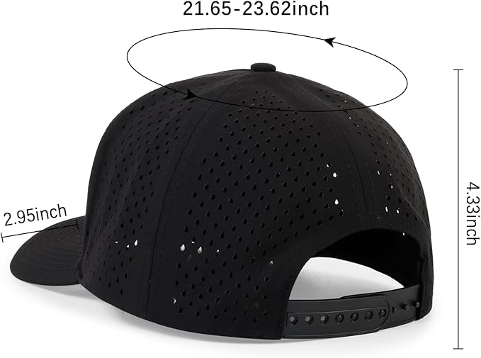 HH HOFNEN Quick Dry Baseball Cap Mesh Snapback Hat Sun and Rain Protection Golf Ball Cap for Men Women