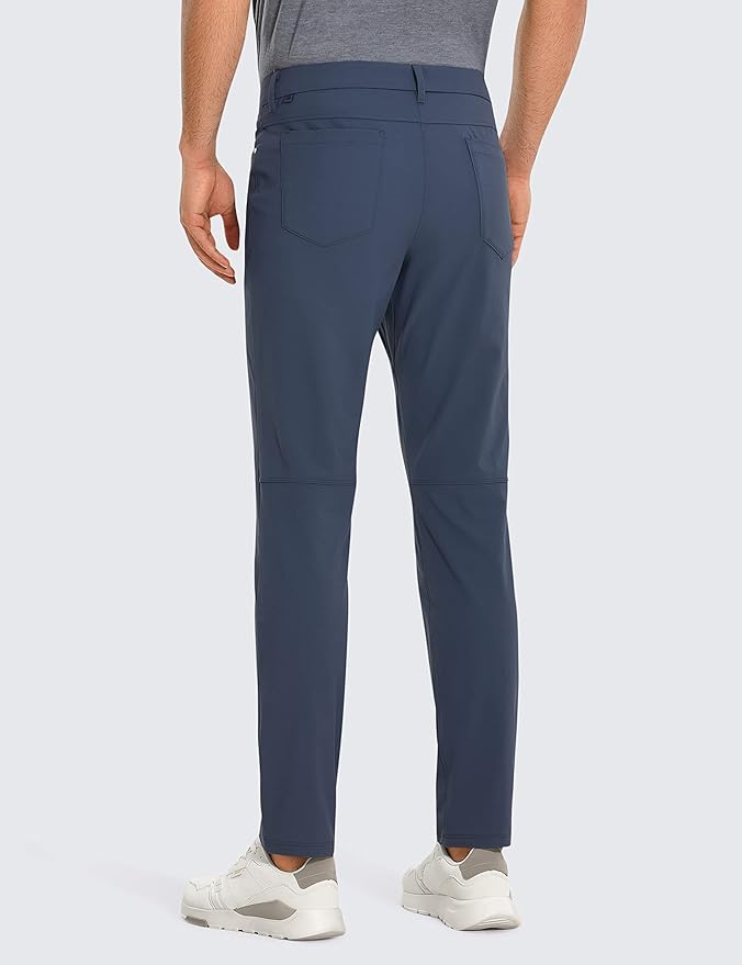 CRZ YOGA All Day Comfy 5-Pocket Golf Pants for Men - 28"/30"/32"/34" Quick Dry Lightweight Casual Work Stretch Trousers