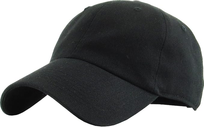 KBETHOS Classic Unisex Cotton Adjustable Low Crown Baseball Cap – Plain Dad Hat