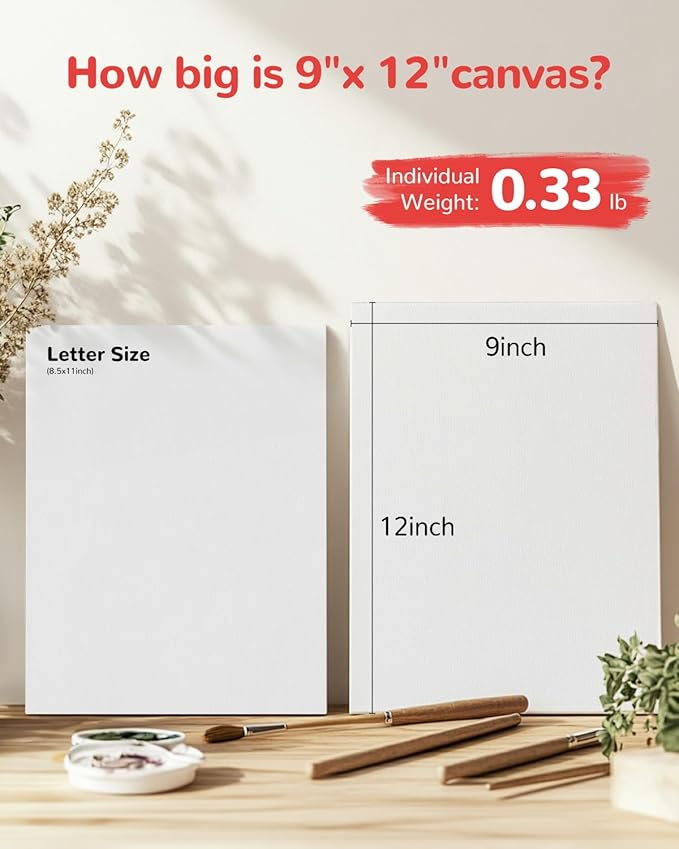 Canvas Boards for Painting 72 Pack, 9x12 Inch Painting Canvas Panels, 100% - Image 3