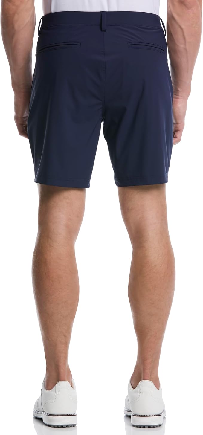 PGA Tour Men's 8" Solid Performance Stretch Pull-on Golf Shorts with Stretch Waistband, Moisture-Wicking, Sun Protection
