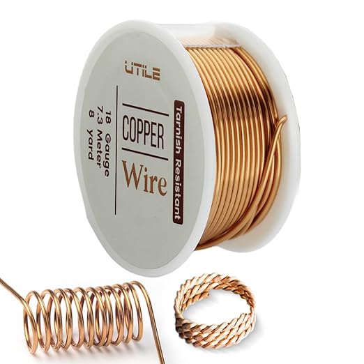 UTILE 18 20 22 24 Gauge 24 ft 99.9% Pure Soft Copper Wire by UTILE
